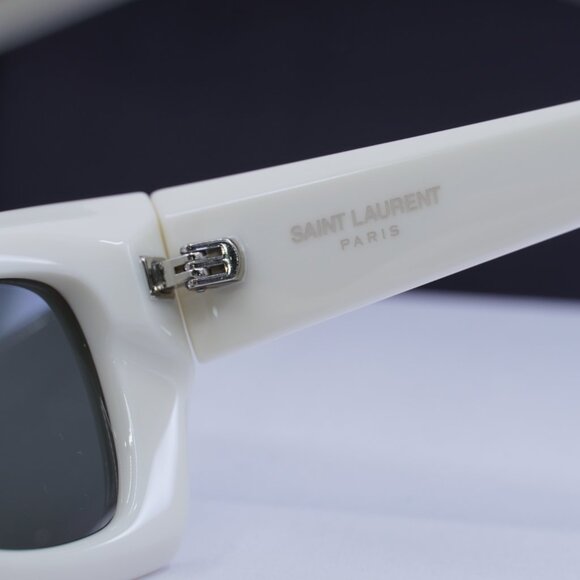 Saint Laurent SL702 003 Cat Eye Sunglasses - Ivory/Grey main image 4
